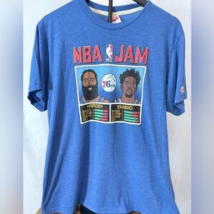 HOMAGE NBA Jams Vintage Tshirt. Large Baskett Ball Themed Soft Casual